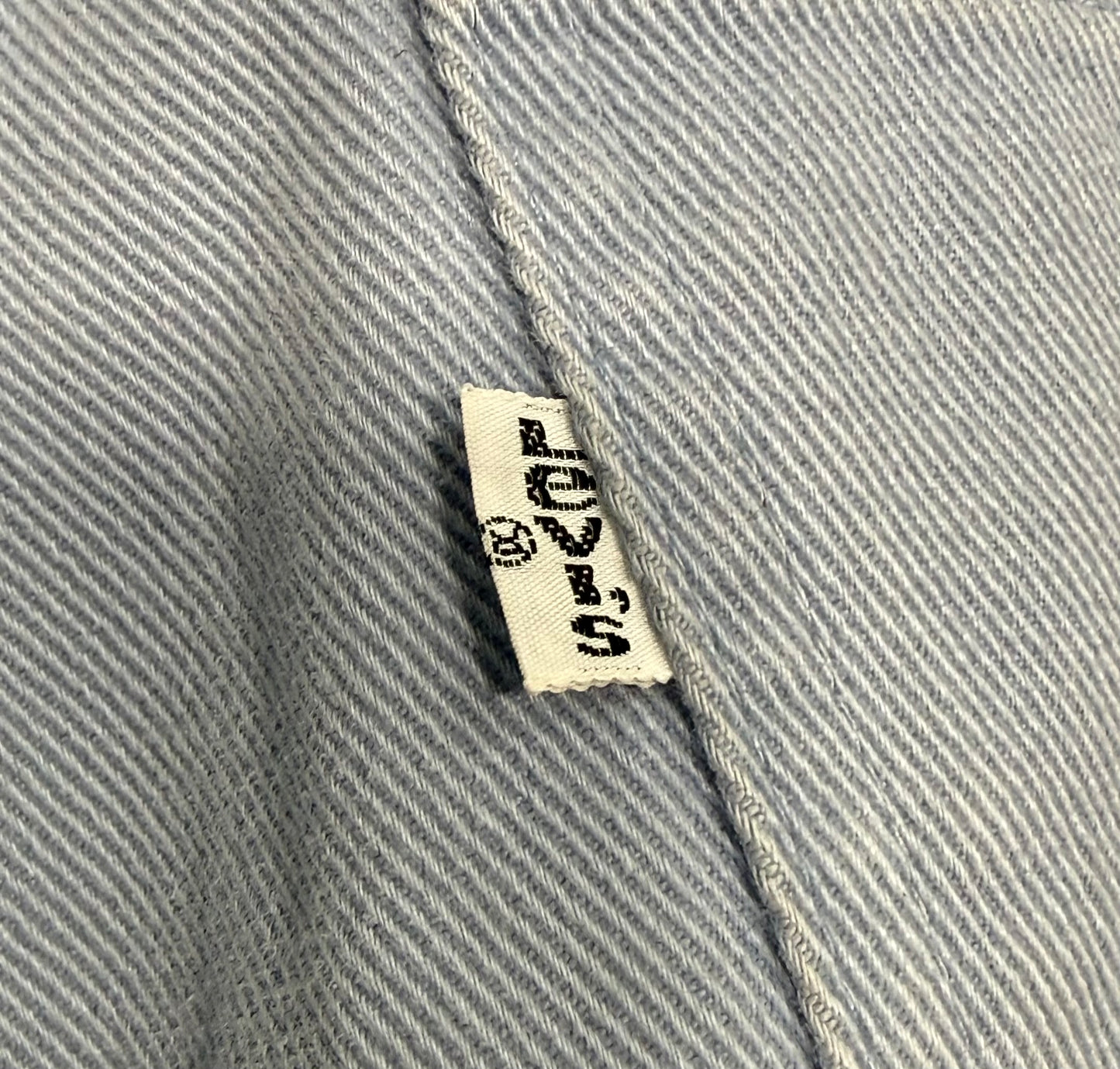 1970s Levi's Light Denim Bellbottom Jeans Printed Art Nouveau Motif