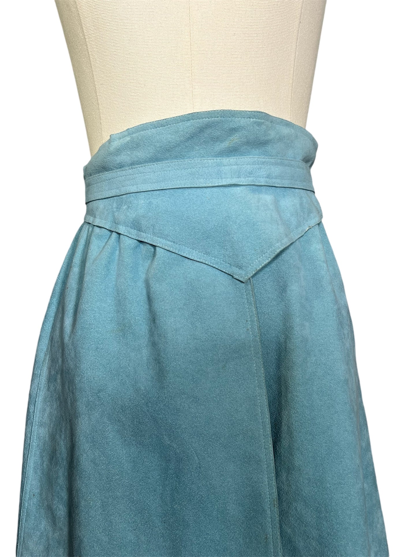 70s Suede Wrap Skirt