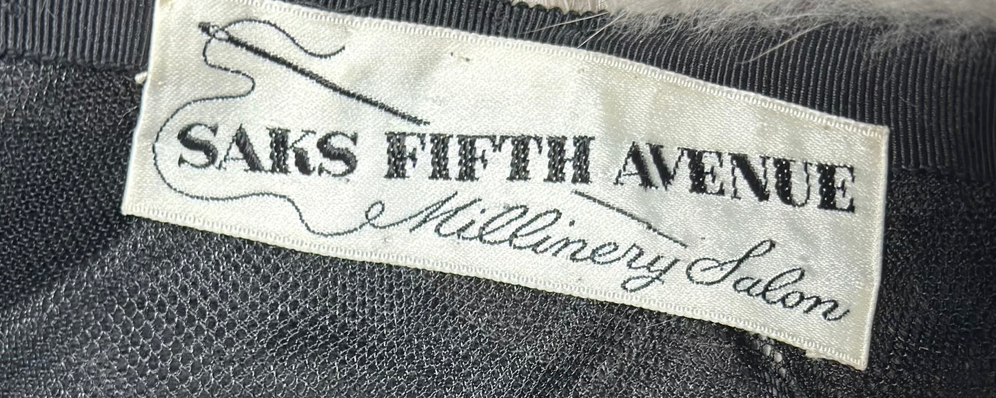 1960s Saks Fifth Avenue Wool And Mink Fur Trim Coat And Hat Set - NWT