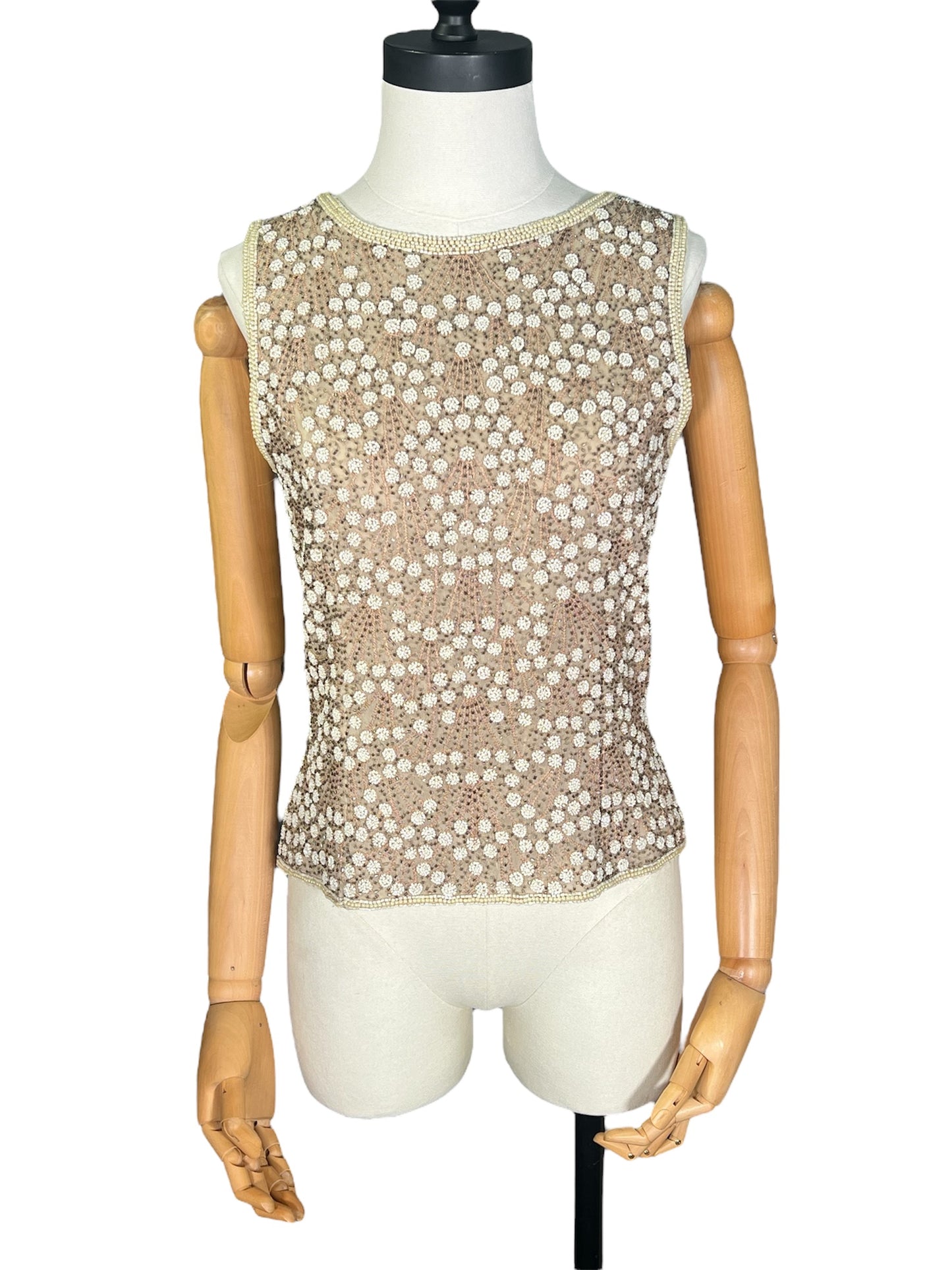 80s/90s Adrianna Papell Beaded Top