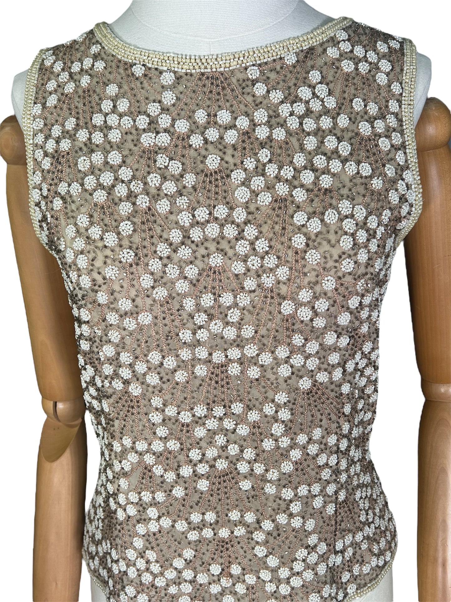 80s/90s Adrianna Papell Beaded Top