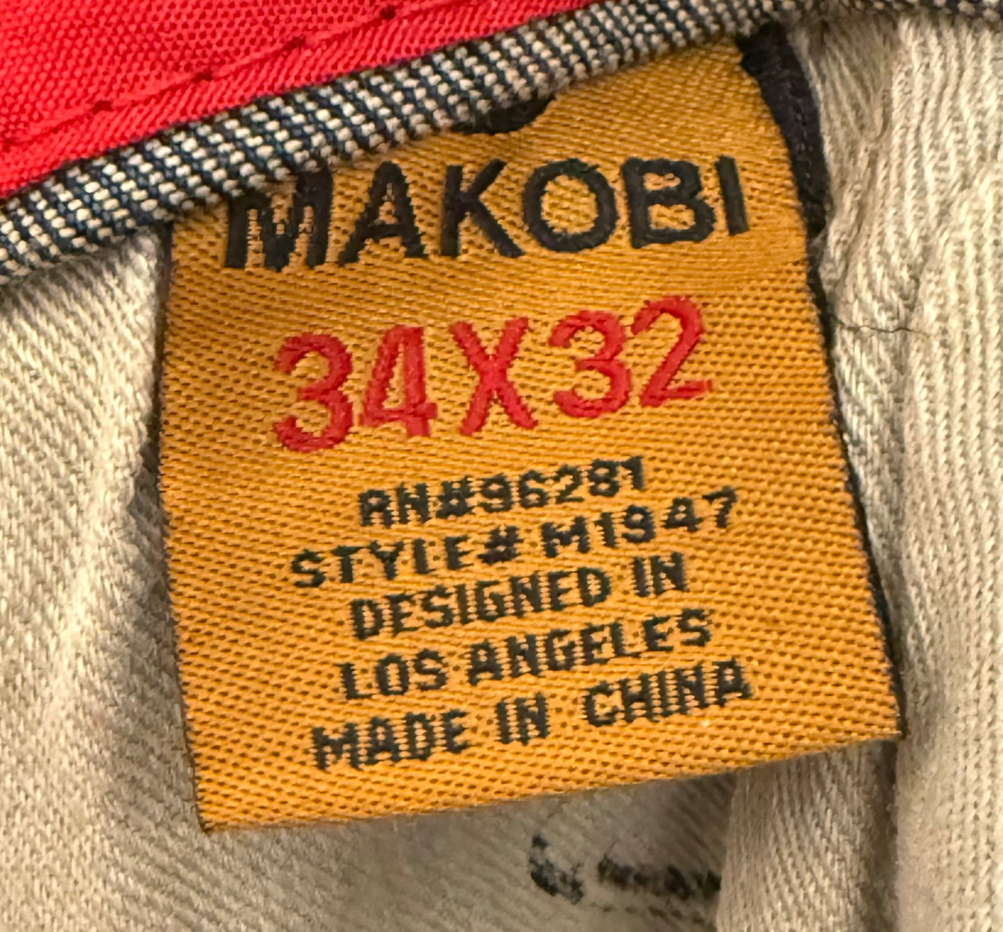 Modern Makobi Distressed Denim Cargo Streetwear Jeans With Buckle Pocket Details