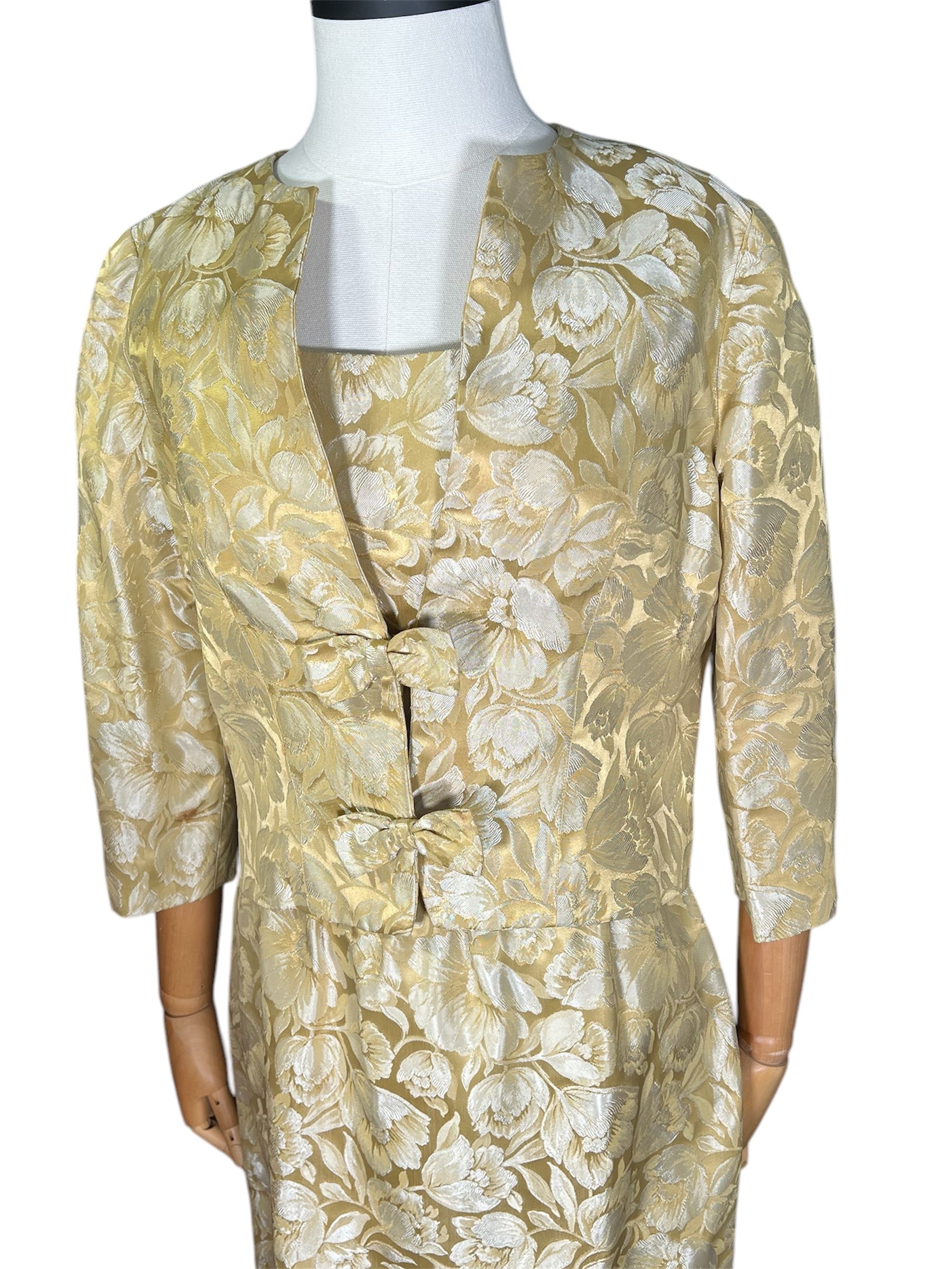 60s Gold Dress and Jacket Set 60s Gold Dress and Jacket Set