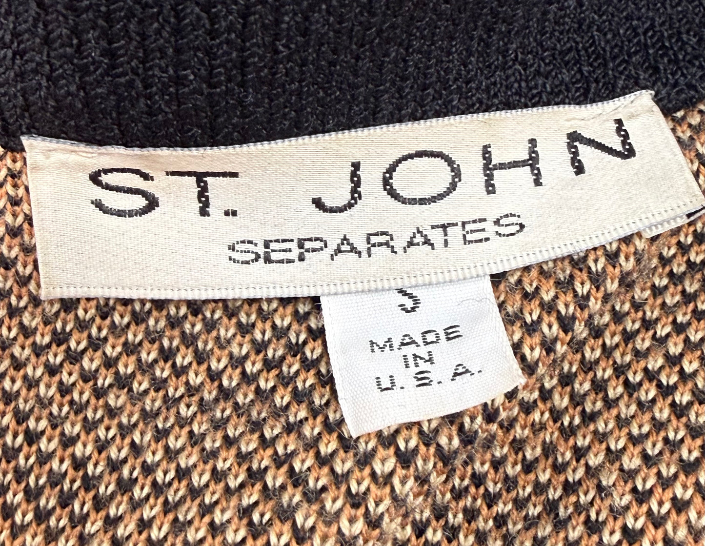 80s/90s St. John Wool Blend Knit Swing Coat Leopard Print