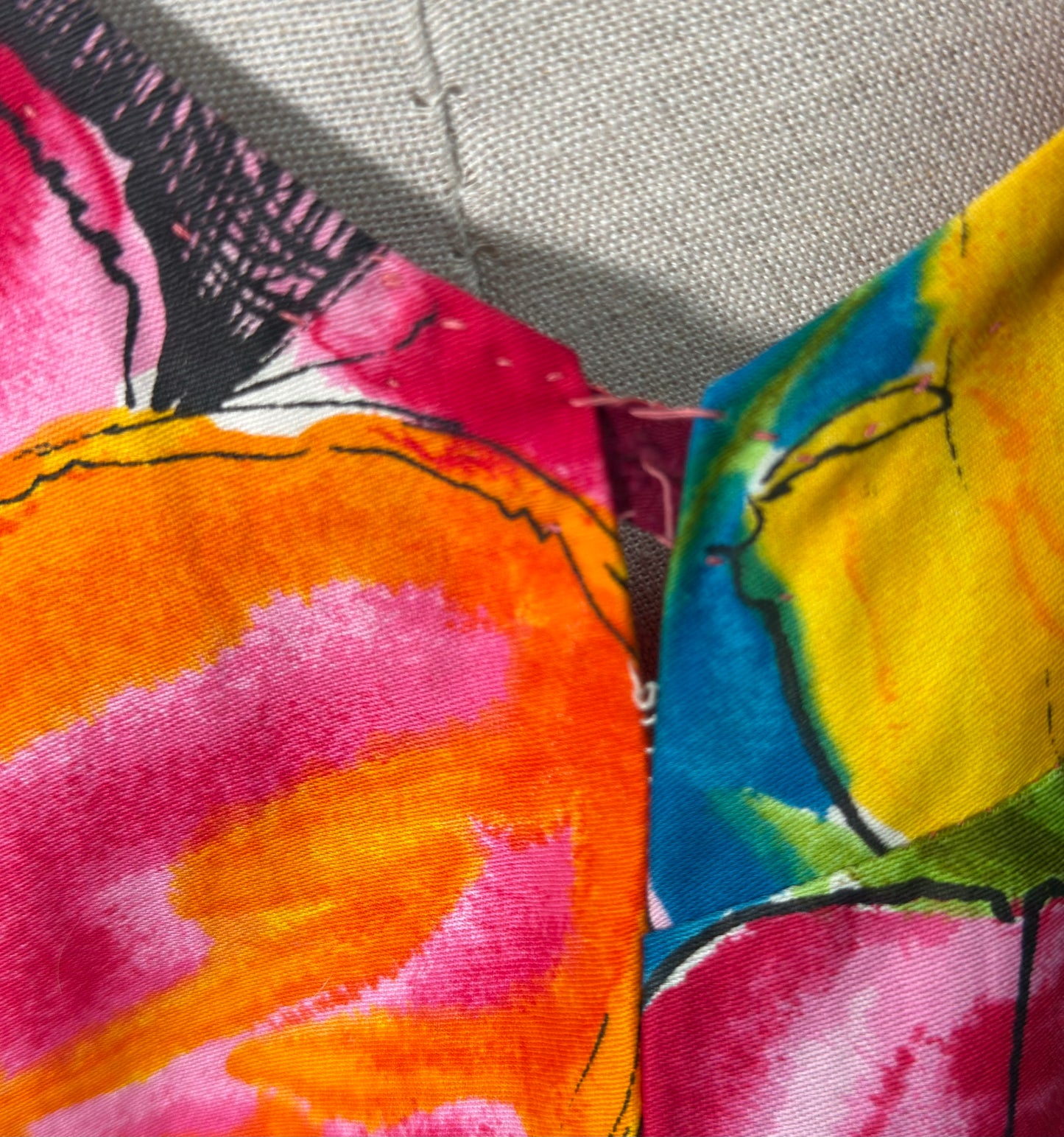 1960s Mod Floral Multicolor Tent Mini Dress