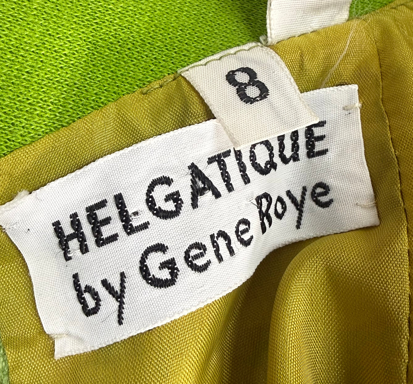 1970s Helgatique by Gene Roye Dress with Scarf