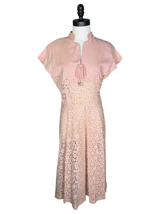 40s Sheer Lace Dress