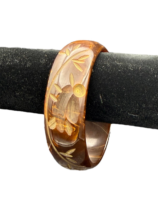 Carved Bakelite Bangle