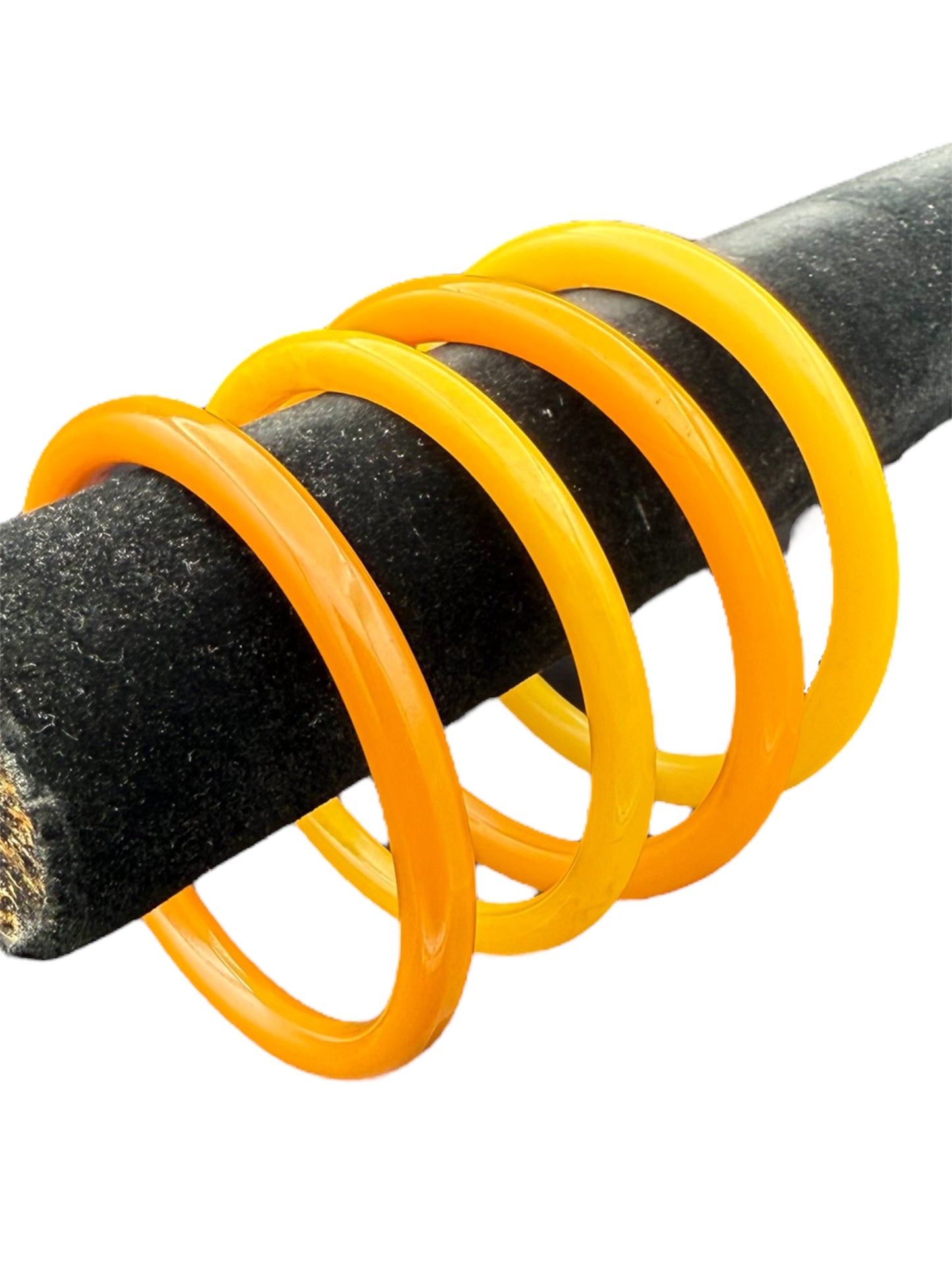 Bakelite Bangles Yellow Set