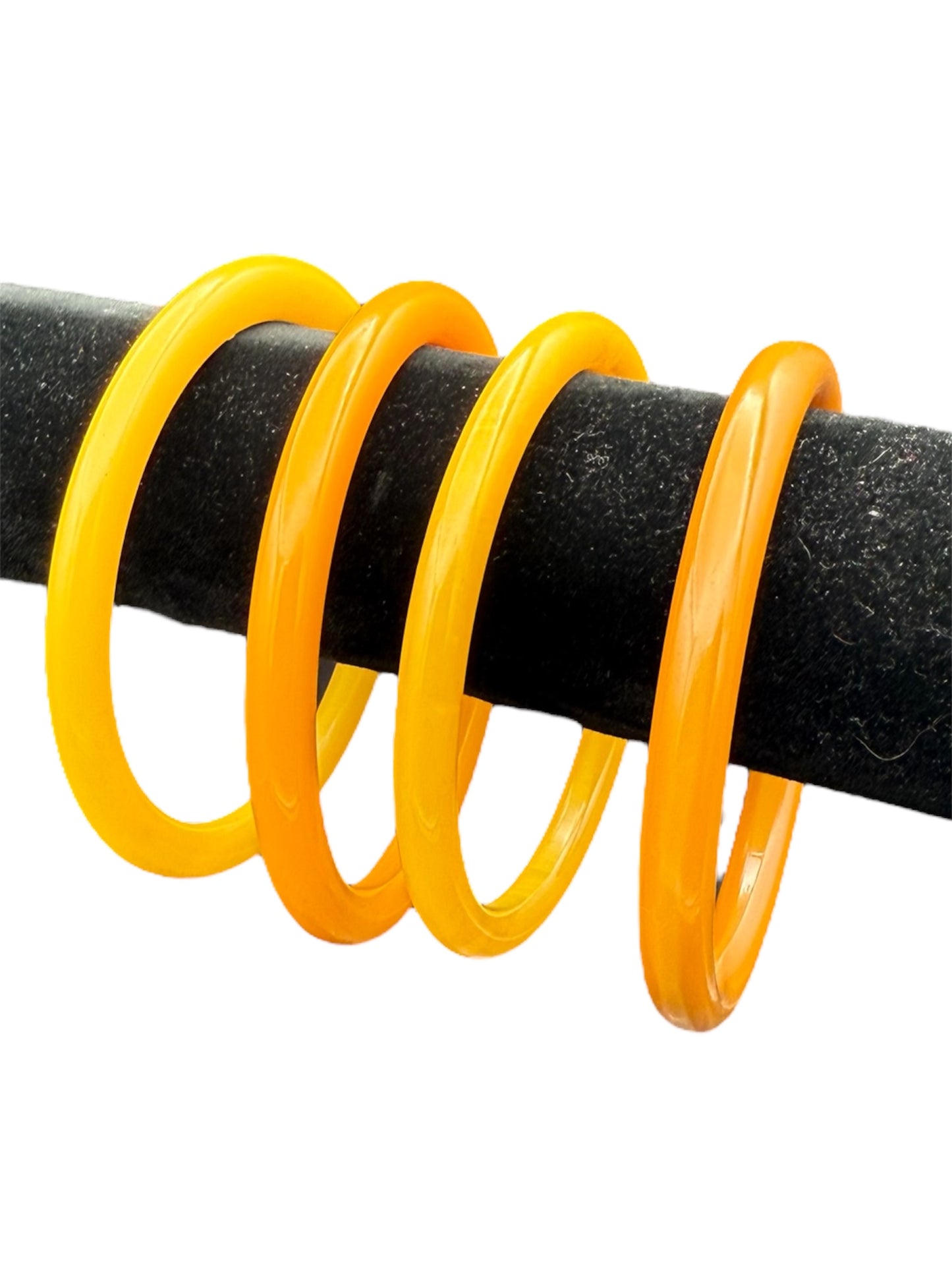 Bakelite Bangles Yellow Set