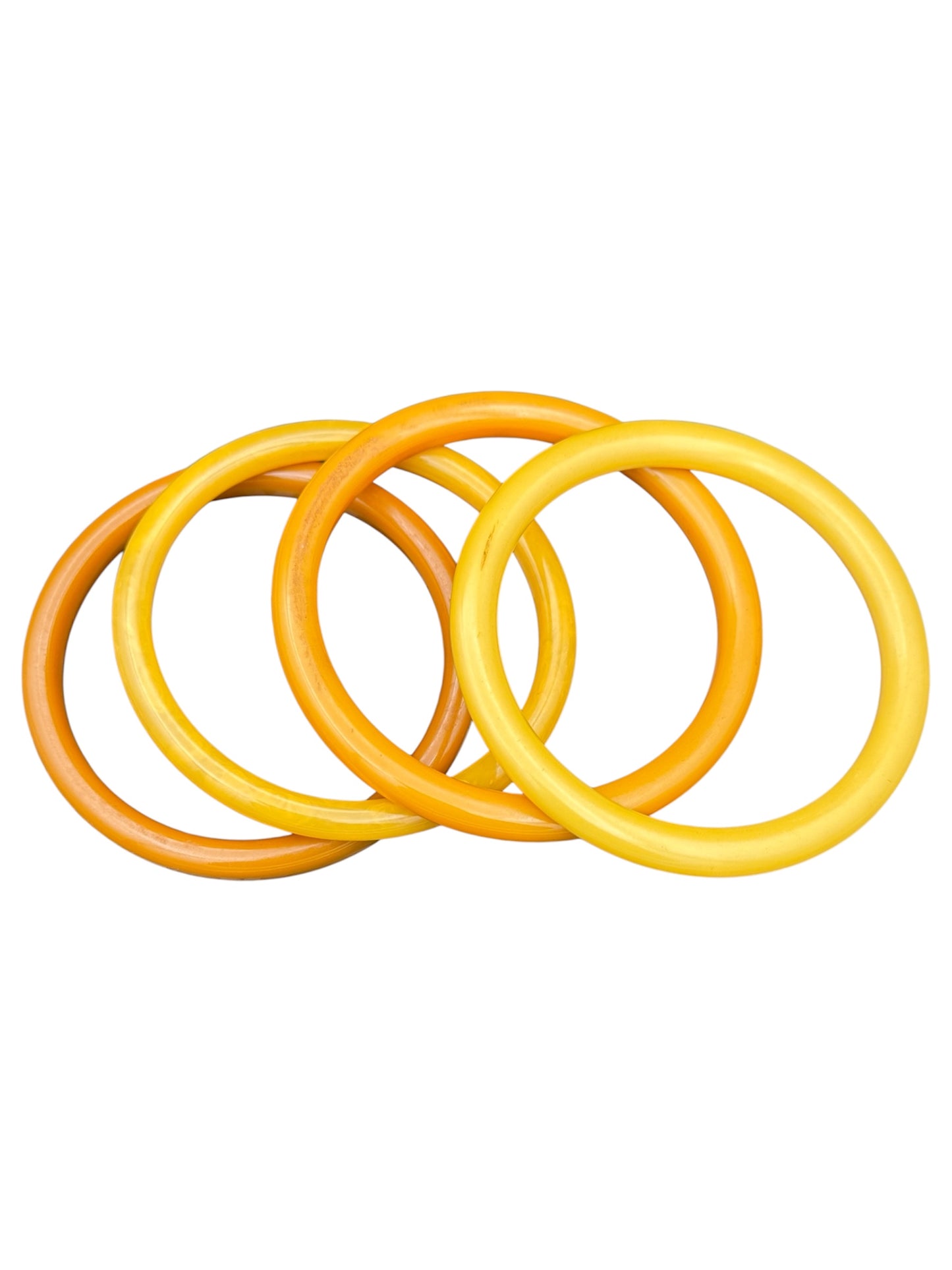 Bakelite Bangles Yellow Set