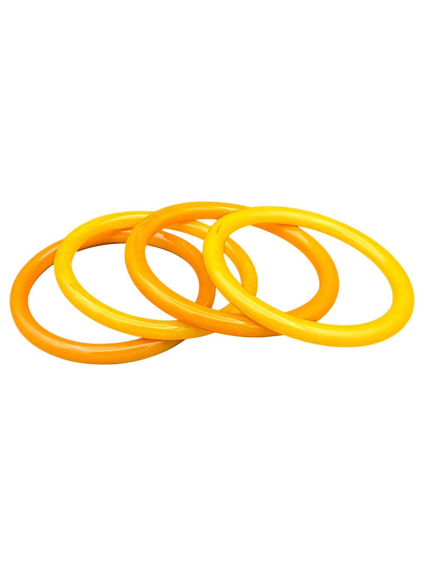 Bakelite Bangles Yellow Set