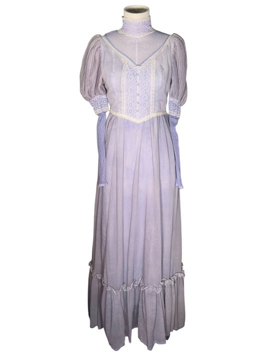 70s Lilac Prairie Dress