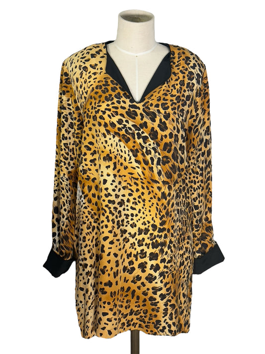 80s Bloomingdale's Cheetah Print Tunic