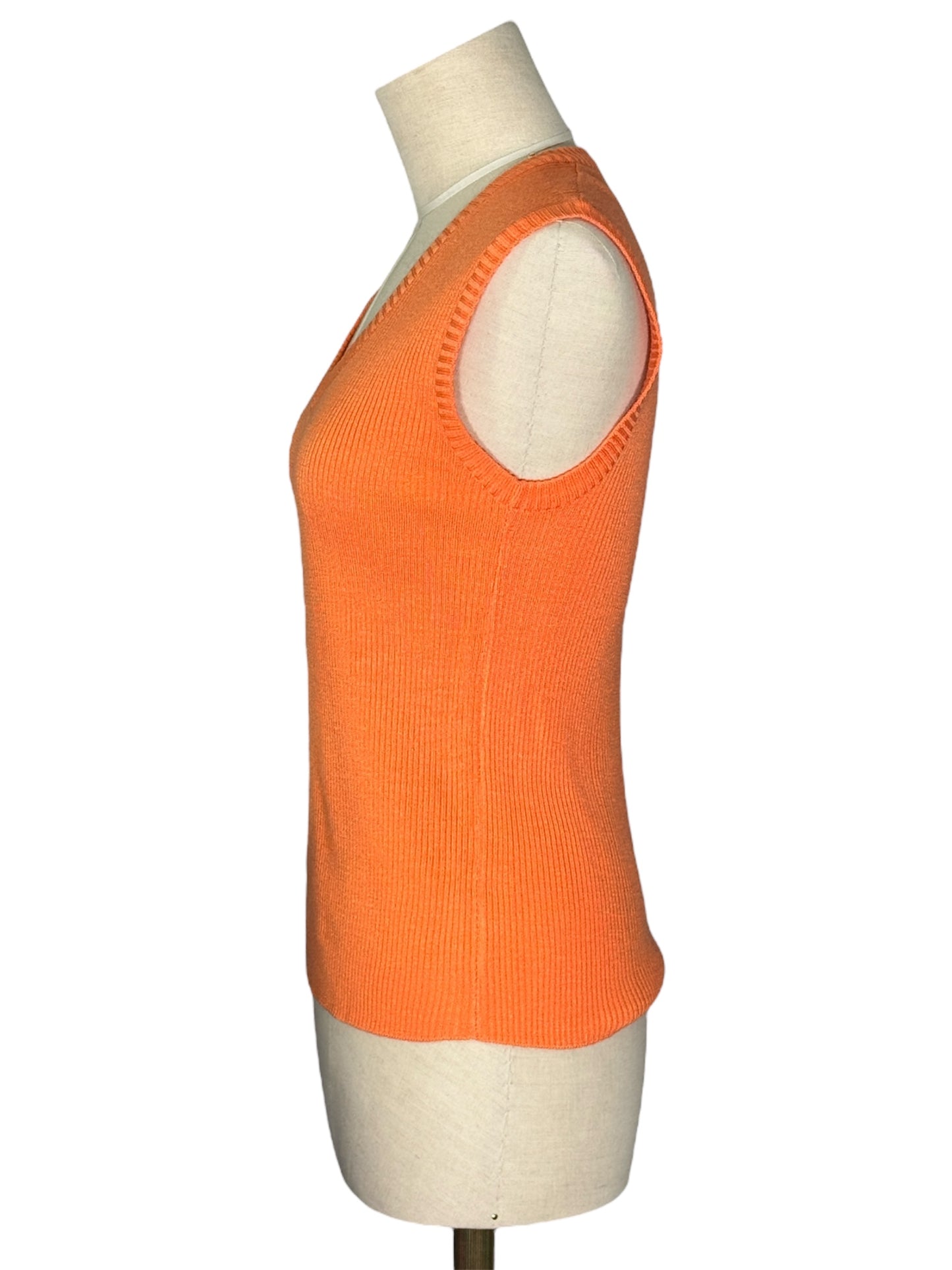 70s Orange Sweater Vest
