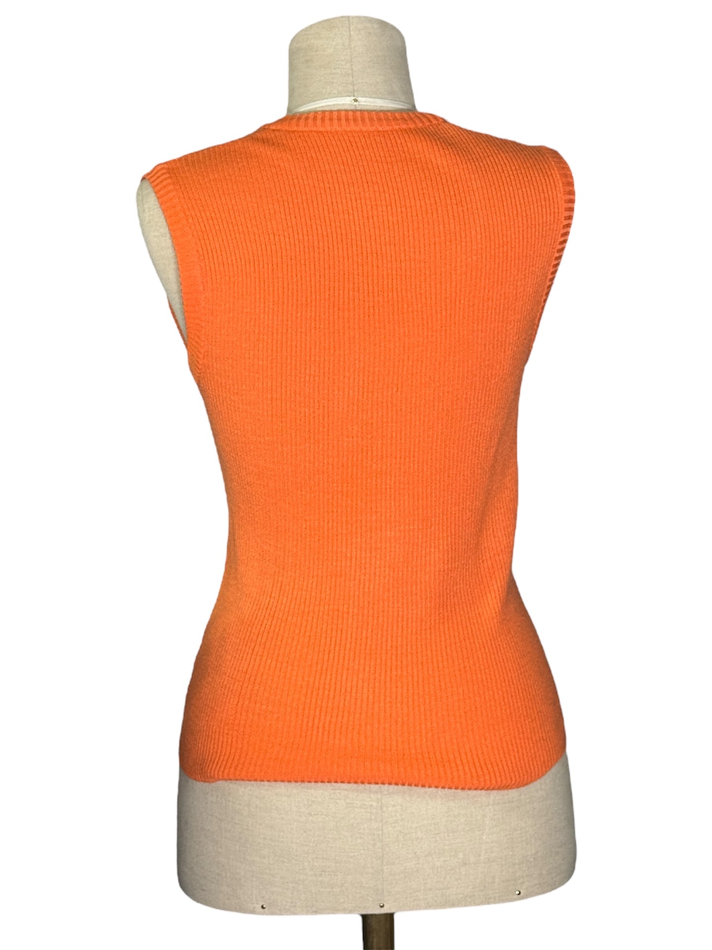 70s Orange Sweater Vest
