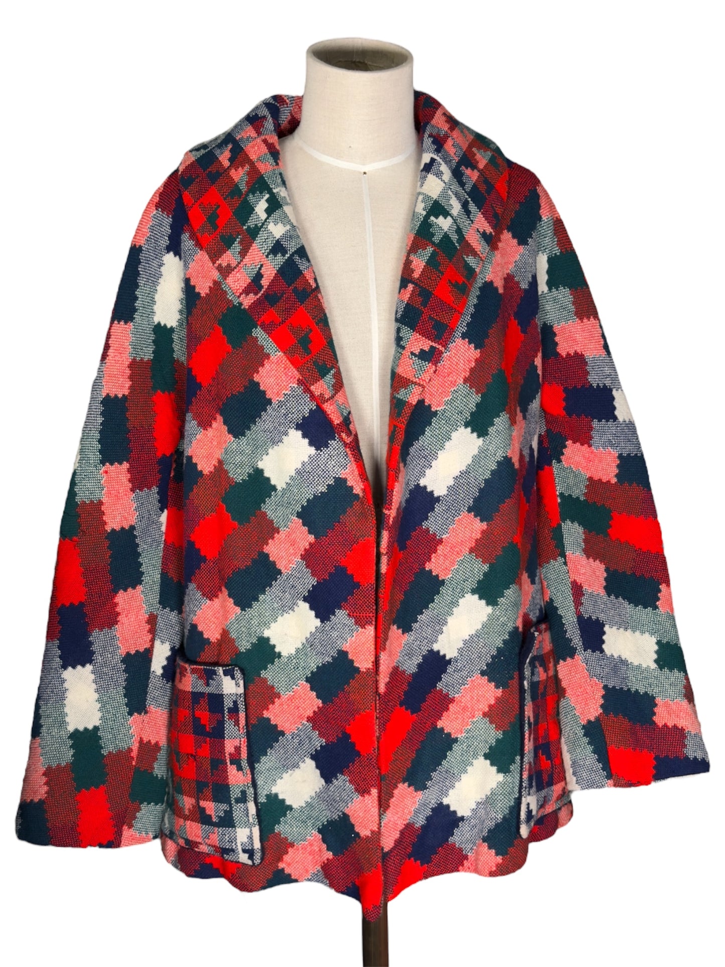 70s Plaid Coat