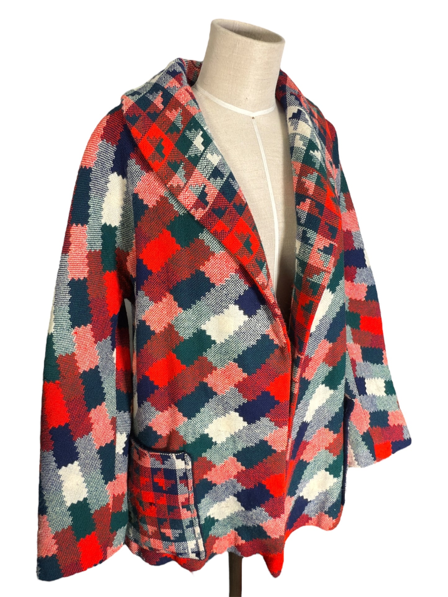 70s Plaid Coat