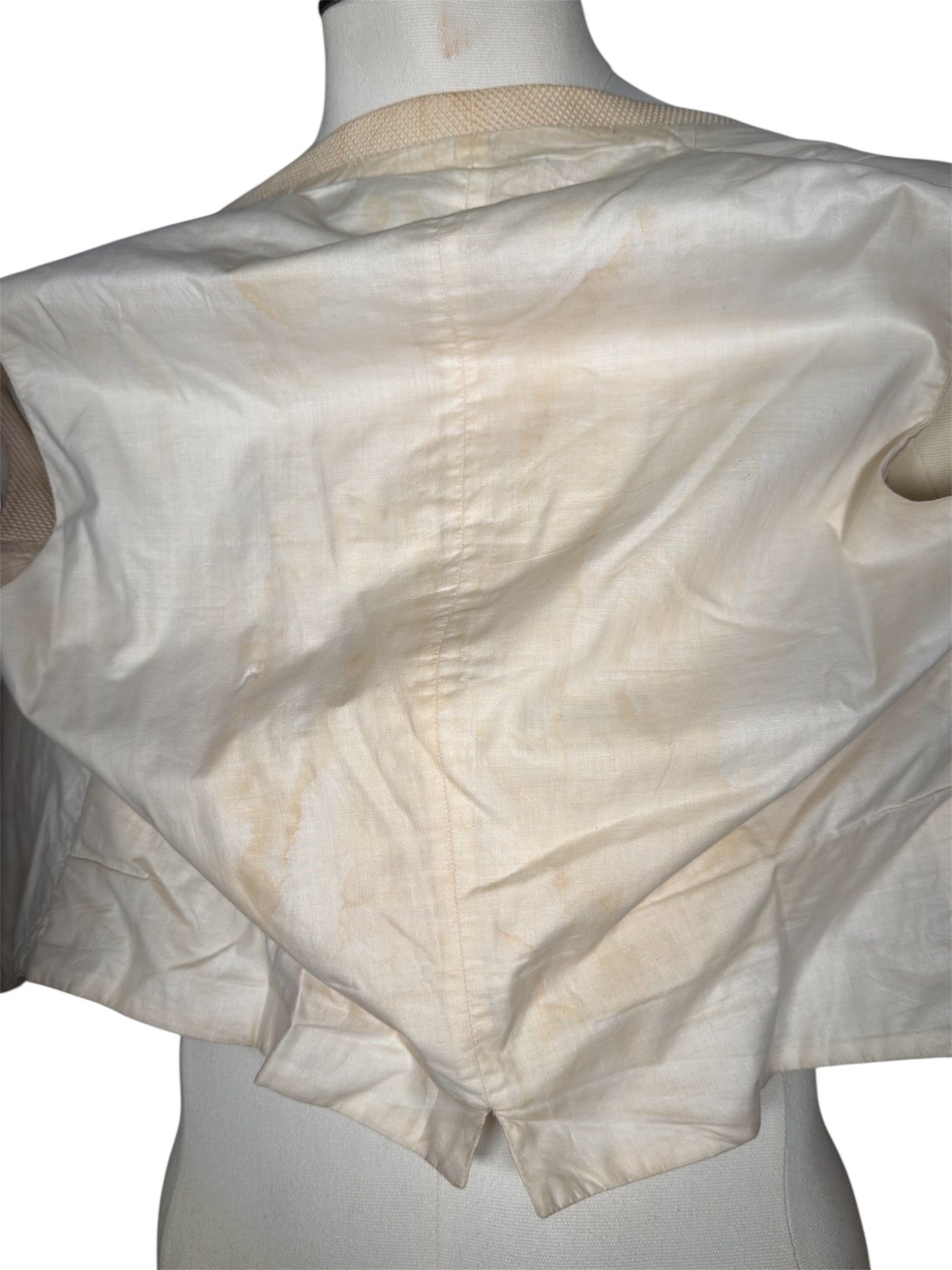 1920s Cream Distressed Vest