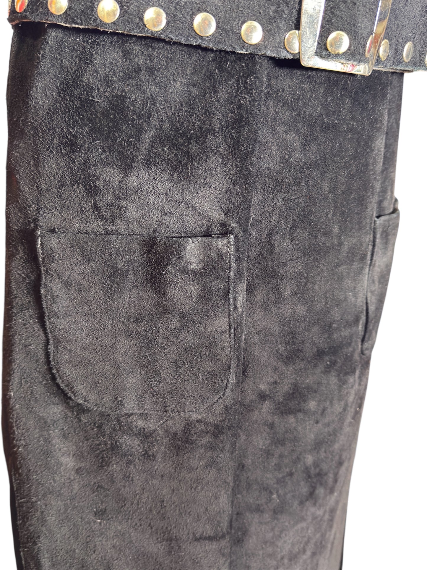 70s Suede Leather Anne Klein Saks Fifth Avenue Dress