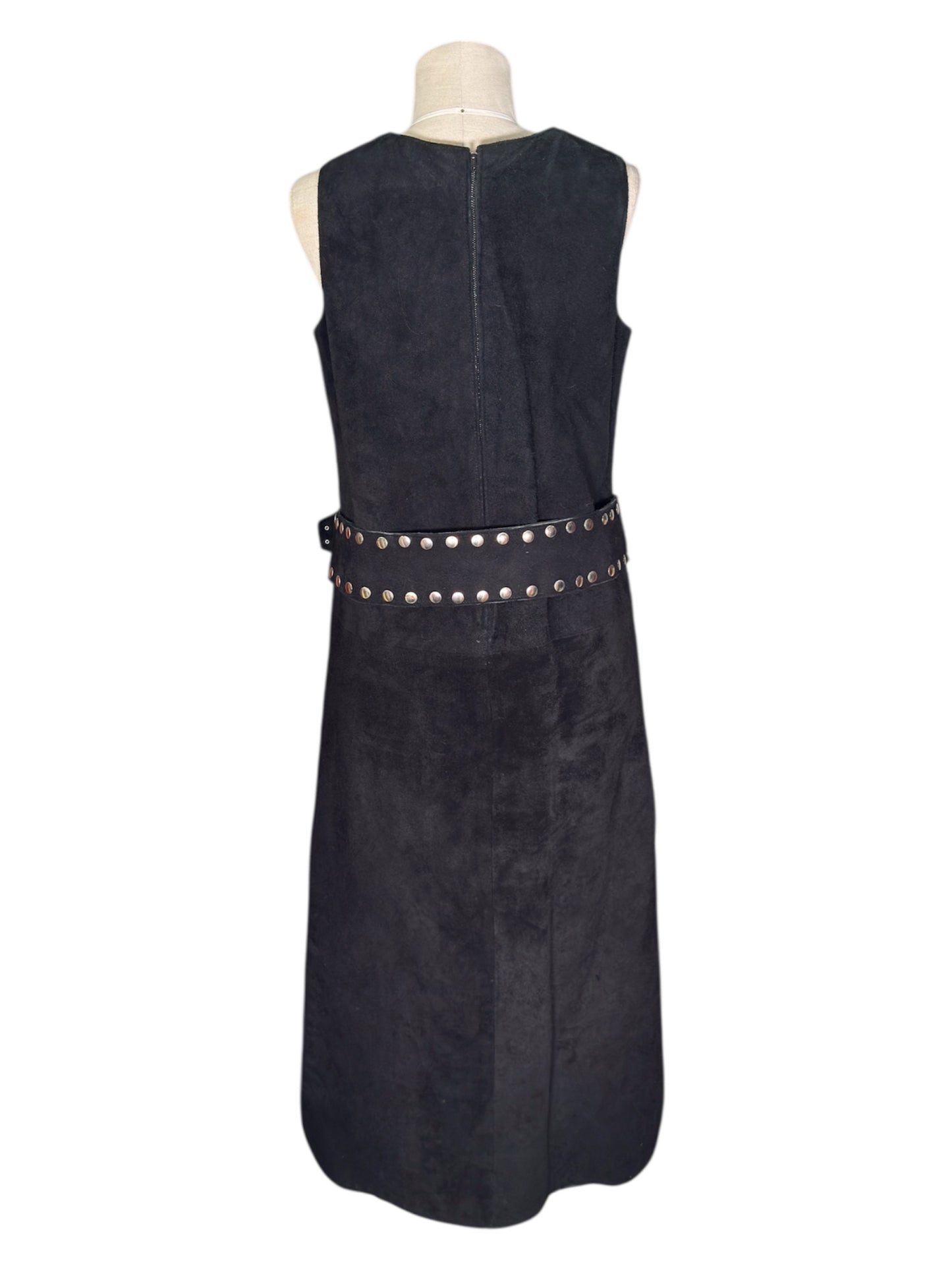 70s Suede Leather Anne Klein Saks Fifth Avenue Dress