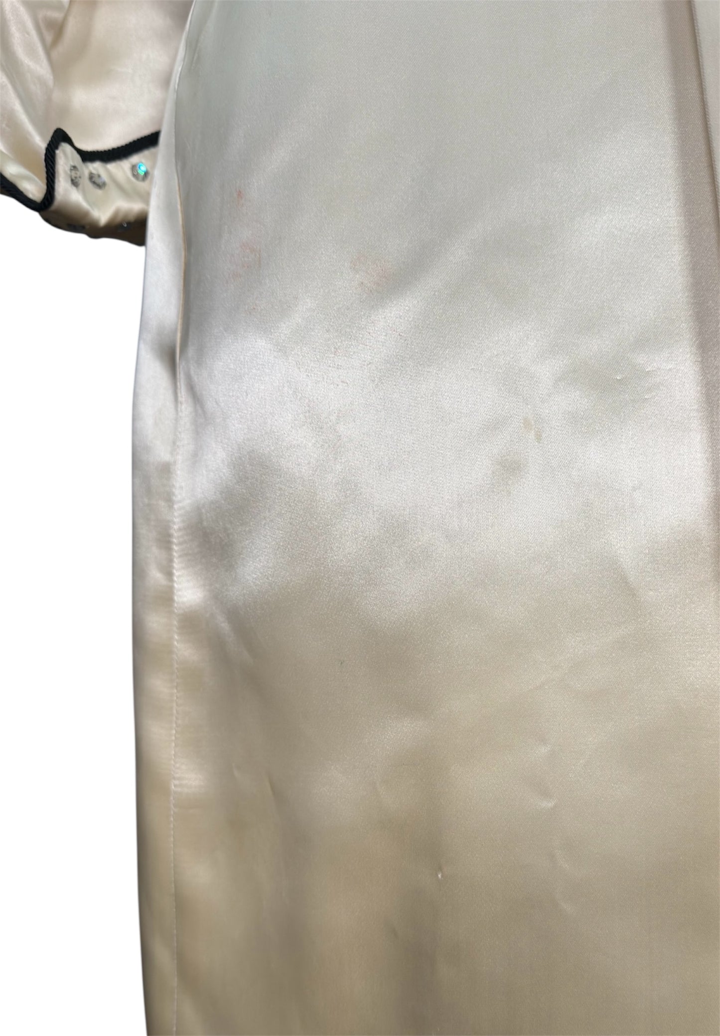 70s Satin Rhinestoned Cutaway 3 Piece Tux with Bell Bottoms
