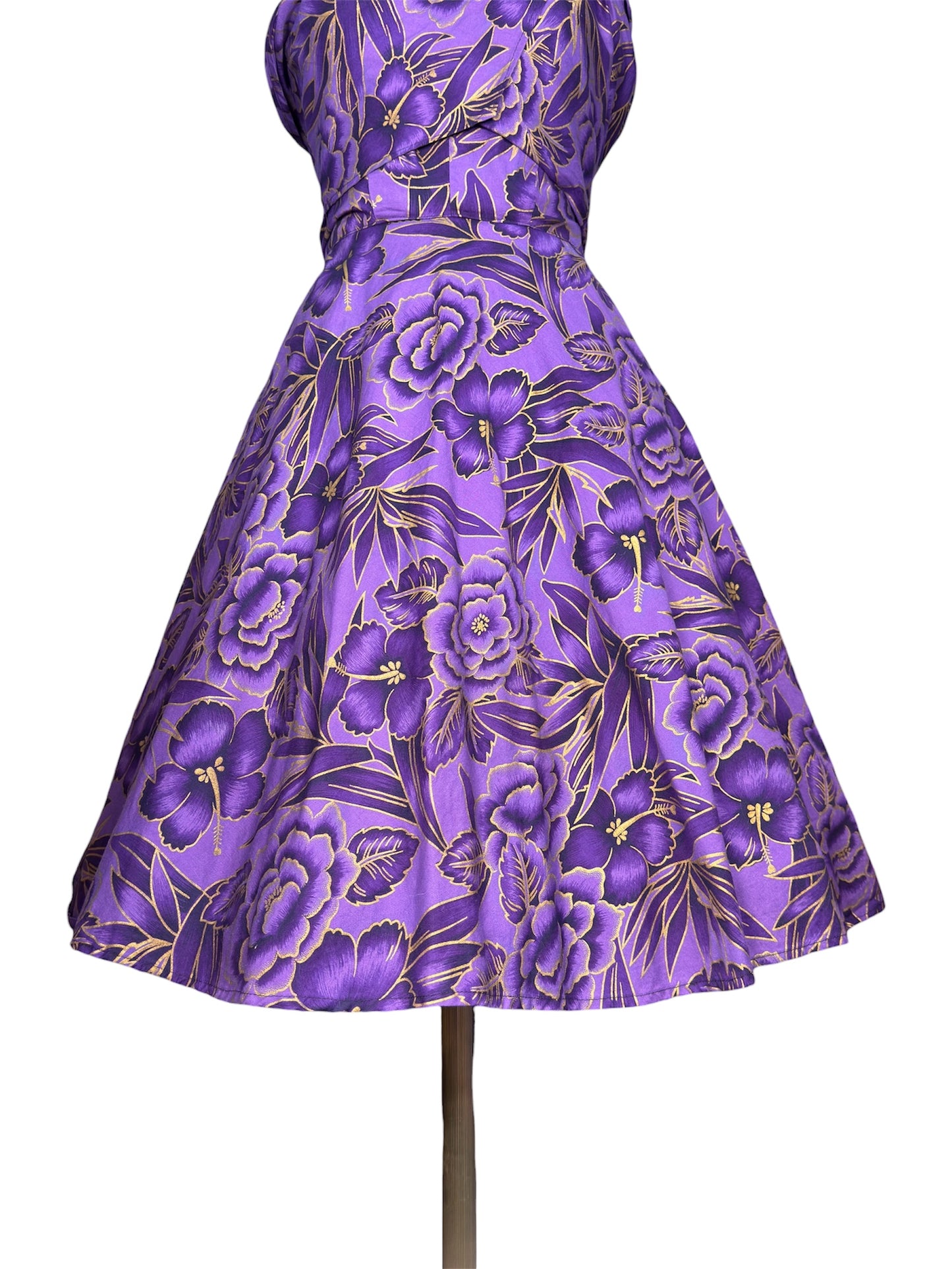 1950s Wrap Halter Top Hawaiian Dress