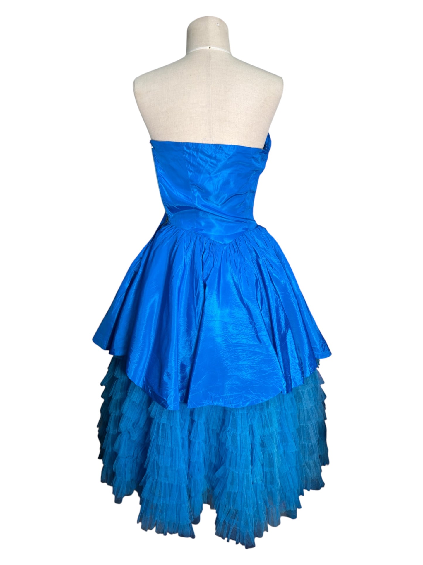 1950s Cupcake Blue Prom/Party Gown with Crumbcatcher