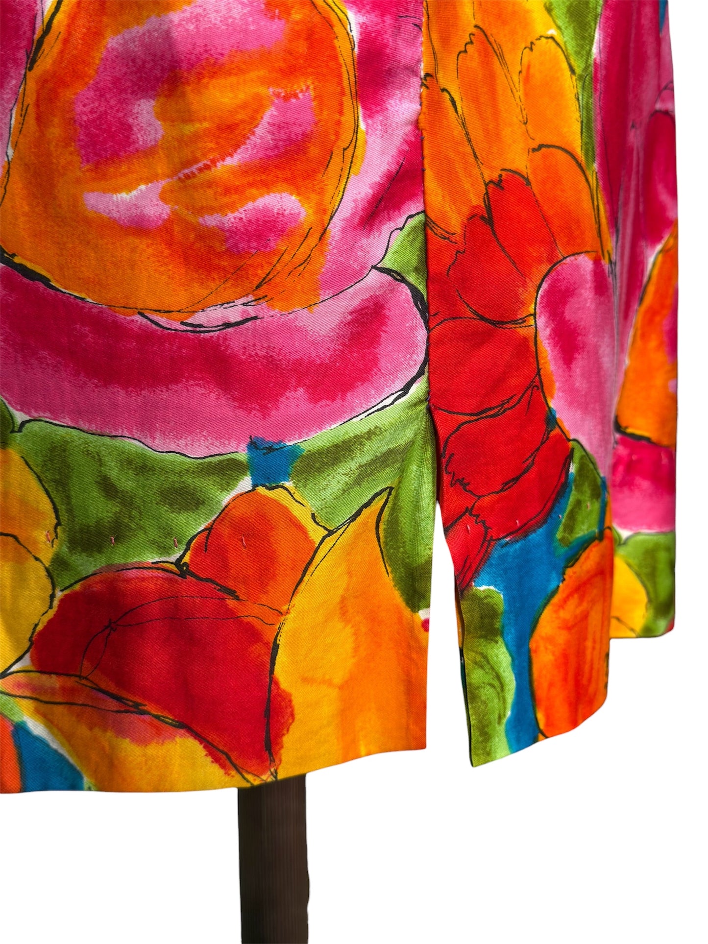 1960s Mod Floral Multicolor Tent Mini Dress