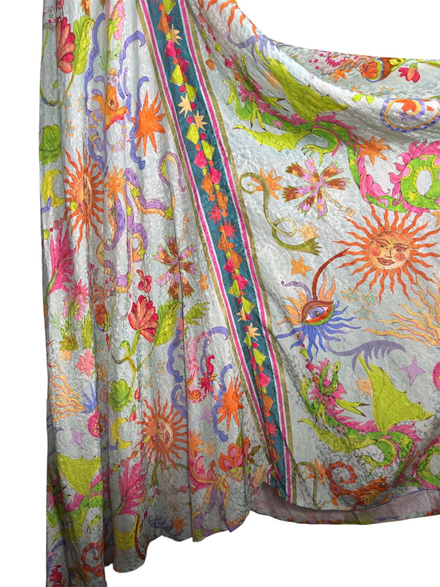 Modern Johnny Was Sun and Serpent Multicolor Print Maxi Dress - XL
