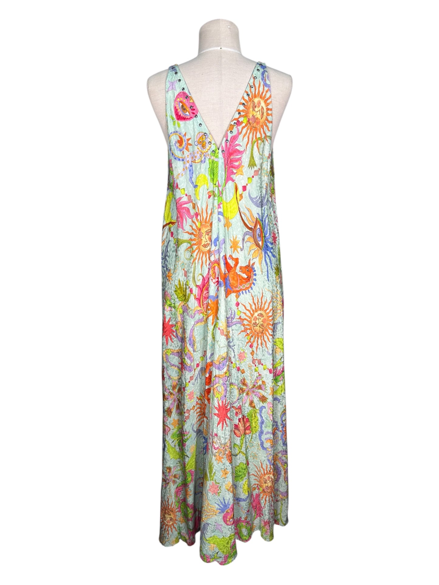 Modern Johnny Was Sun and Serpent Multicolor Print Maxi Dress - XL
