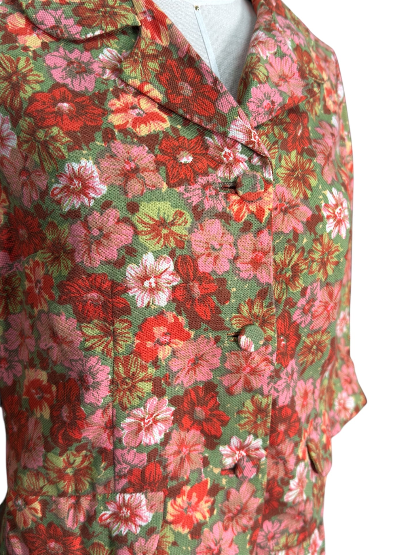 1960s Tanner by Dorthy Cox 2 Piece Floral Set