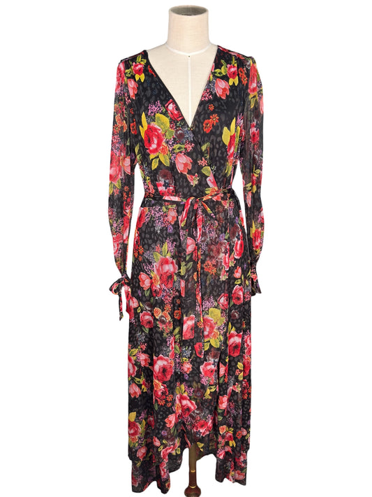 Modern Betsey Johnson Floral Maxi Wrap Dress - 10