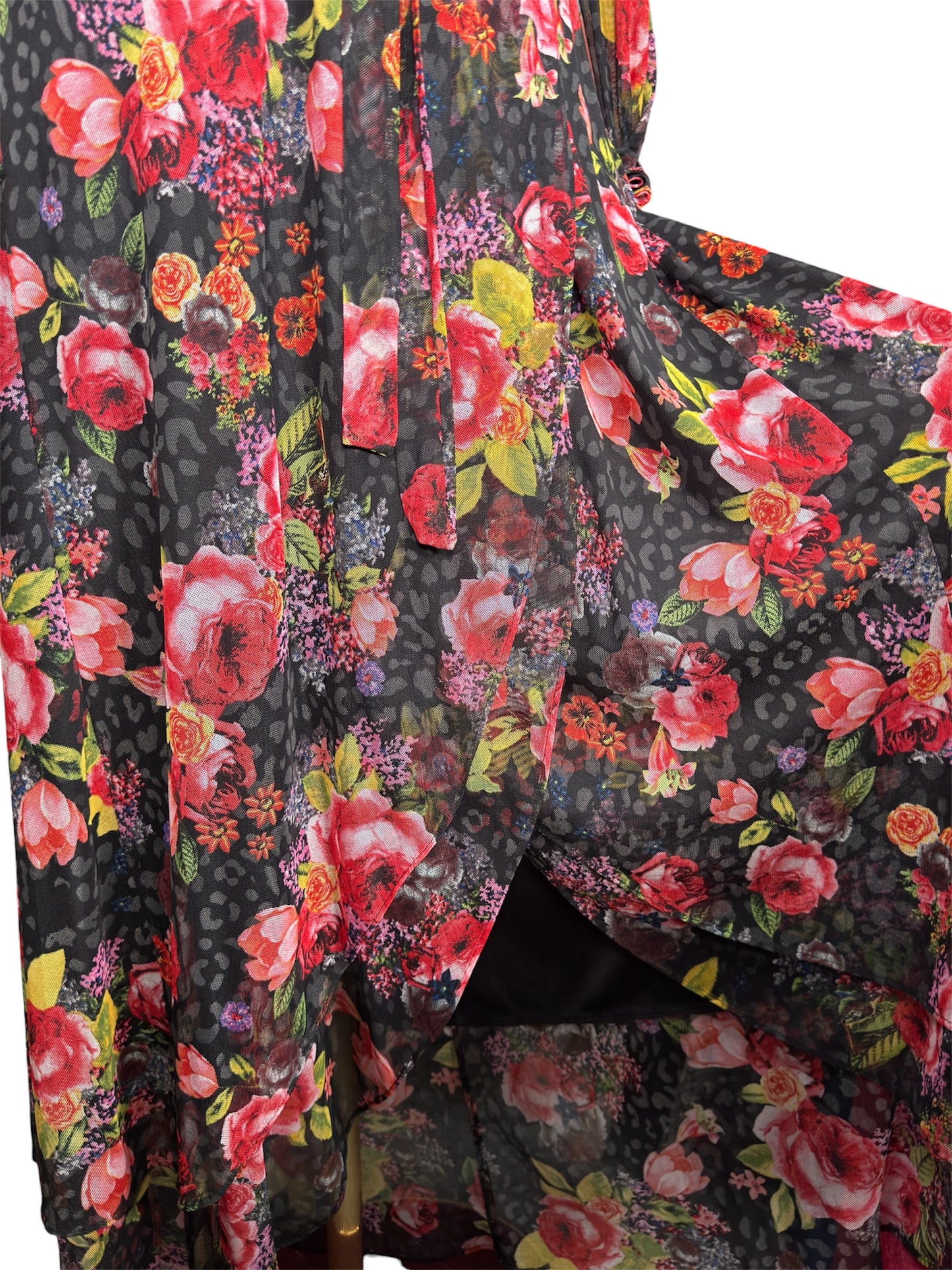 Modern Betsey Johnson Floral Maxi Wrap Dress - 10