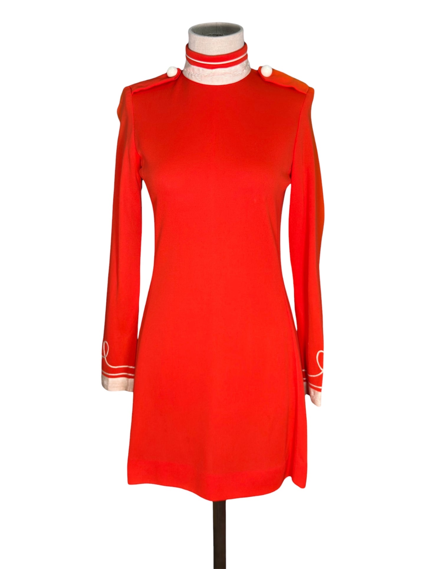 1960s Mod Michael Mott for Paraphernalia Orange Mini Dress