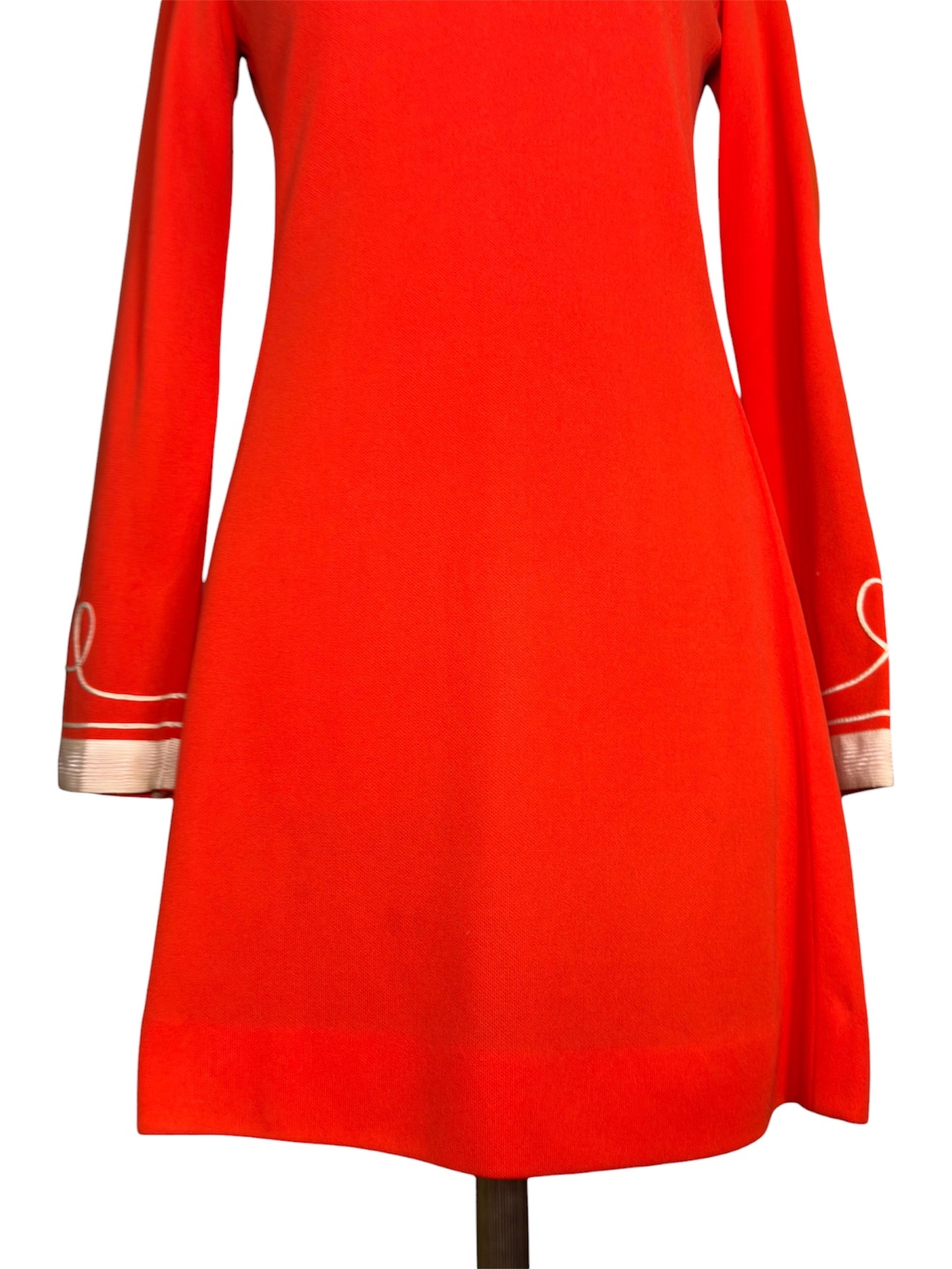 1960s Mod Michael Mott for Paraphernalia Orange Mini Dress