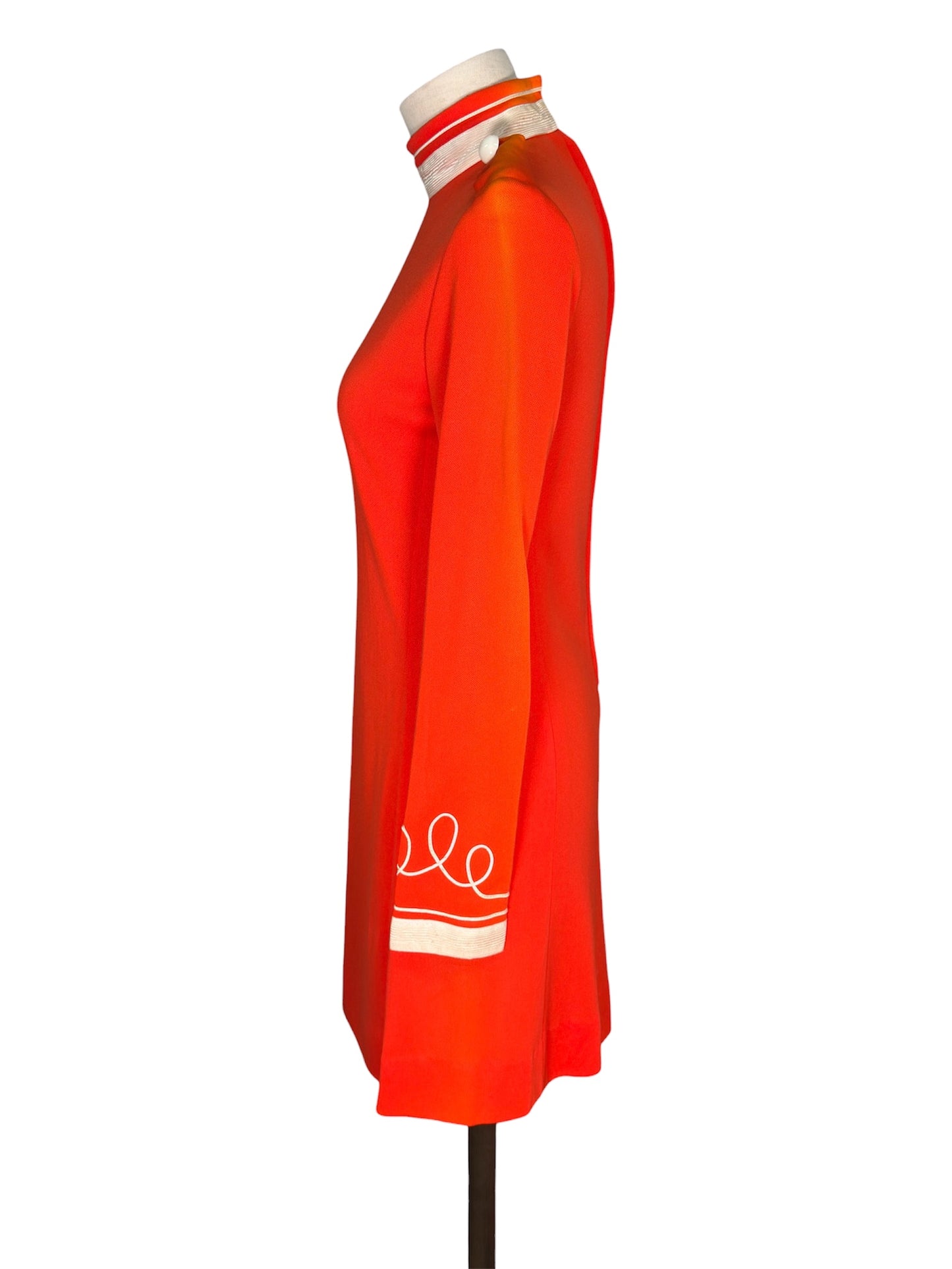 1960s Mod Michael Mott for Paraphernalia Orange Mini Dress