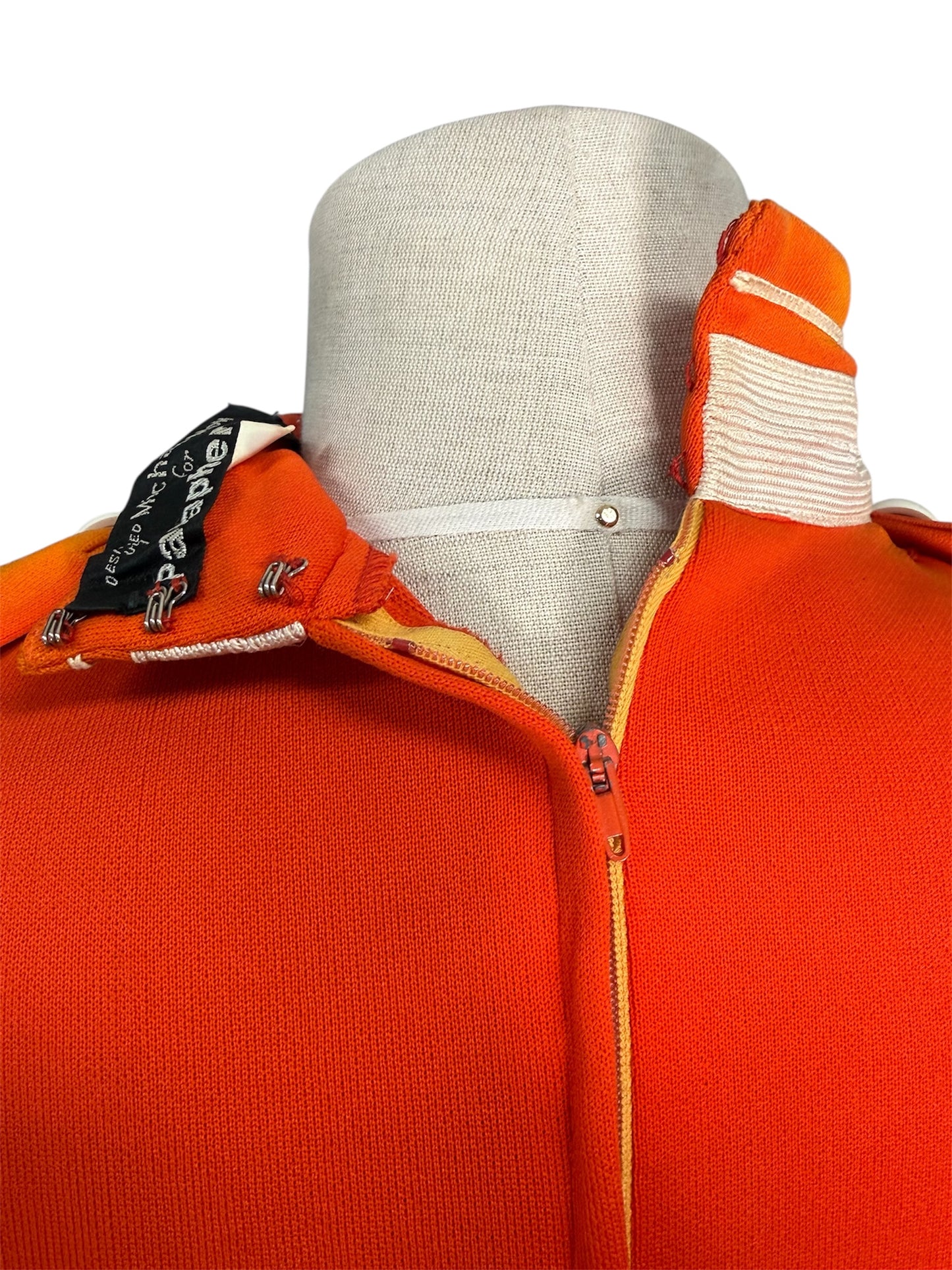 1960s Mod Michael Mott for Paraphernalia Orange Mini Dress