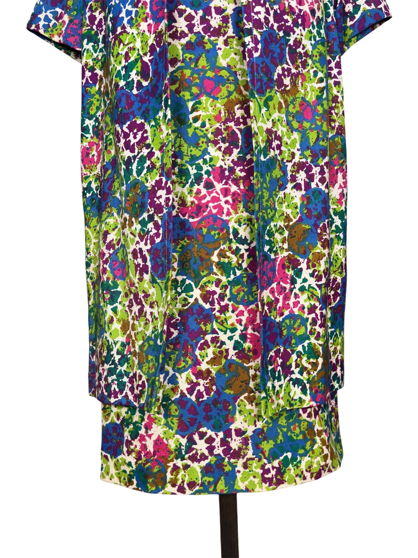 1960s Edith Flagg 2 Piece Dress and Jacket Abstract Multicolor Set