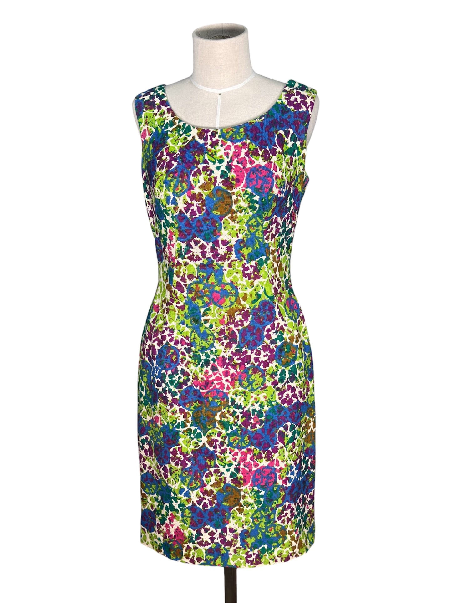 1960s Edith Flagg 2 Piece Dress and Jacket Abstract Multicolor Set