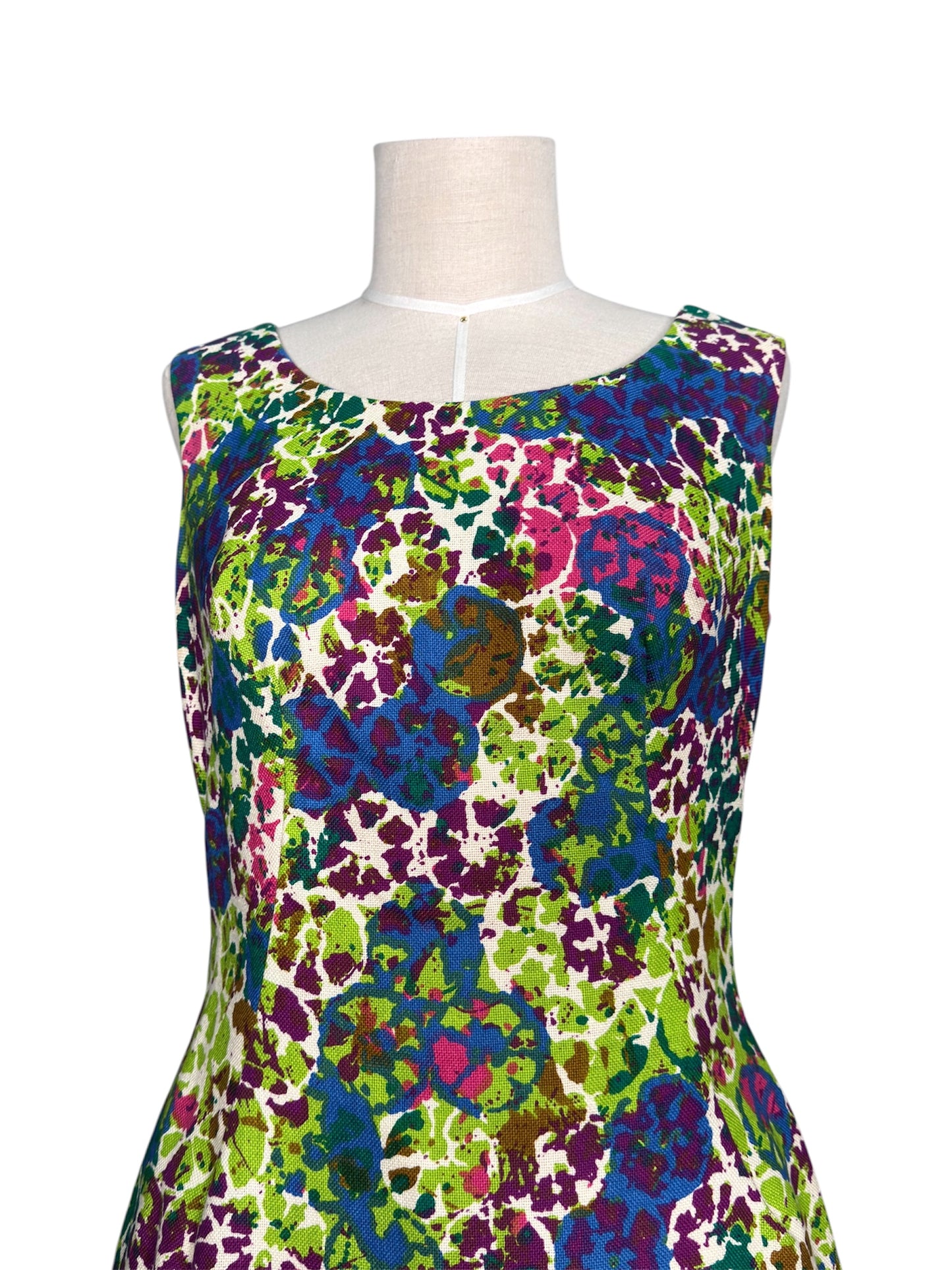 1960s Edith Flagg 2 Piece Dress and Jacket Abstract Multicolor Set