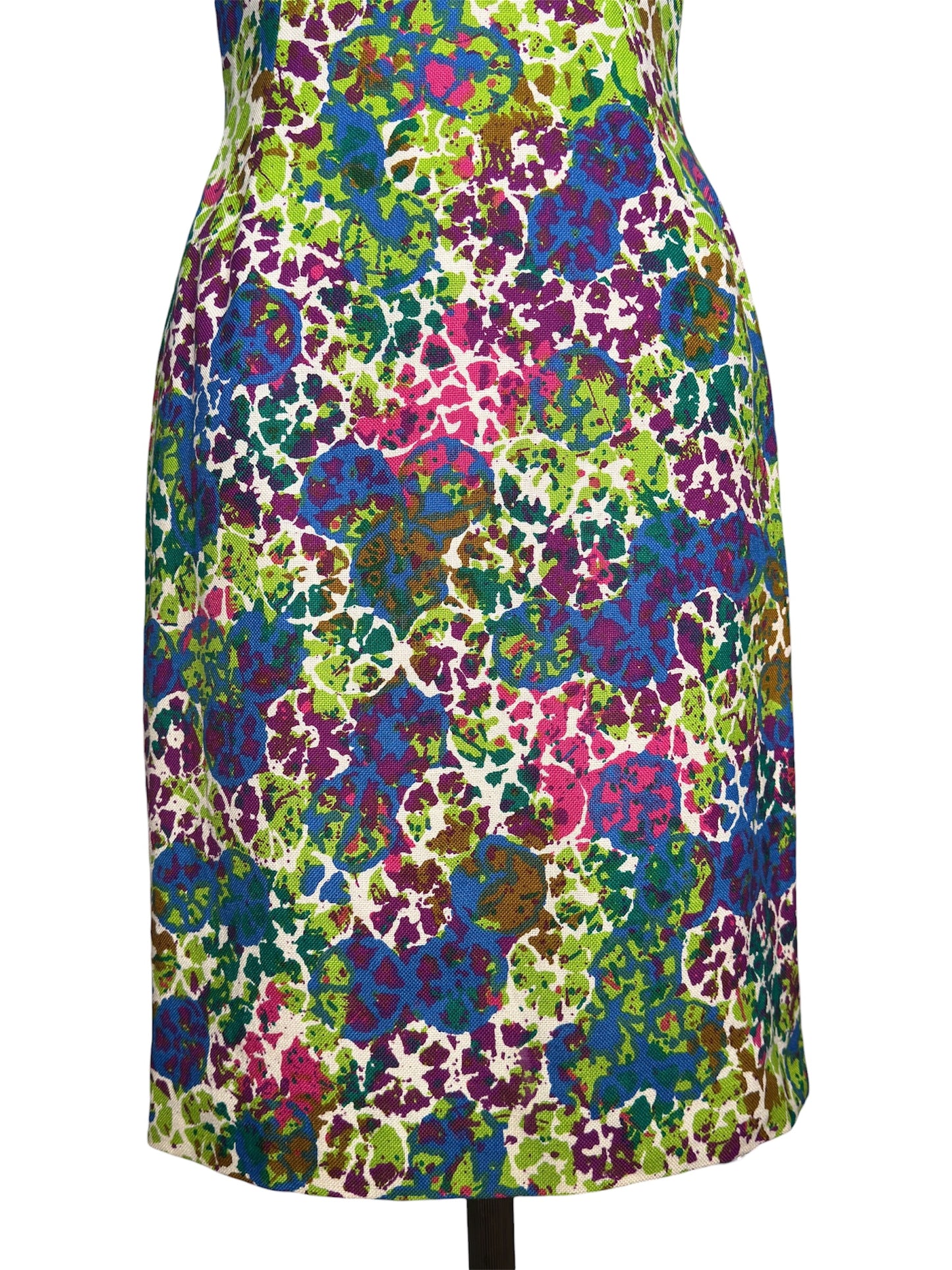 1960s Edith Flagg 2 Piece Dress and Jacket Abstract Multicolor Set