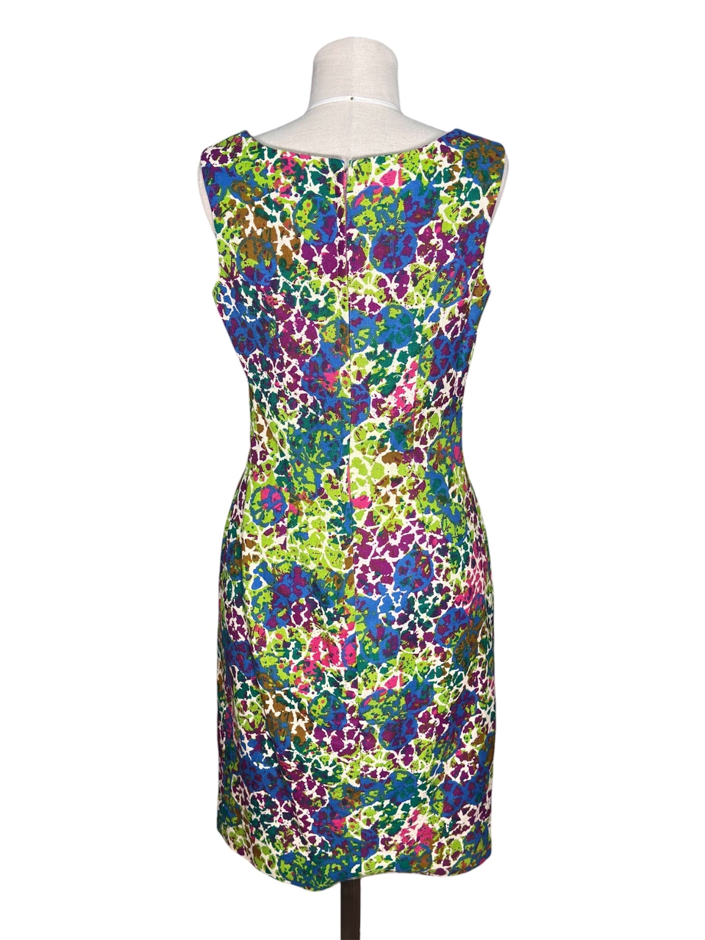 1960s Edith Flagg 2 Piece Dress and Jacket Abstract Multicolor Set
