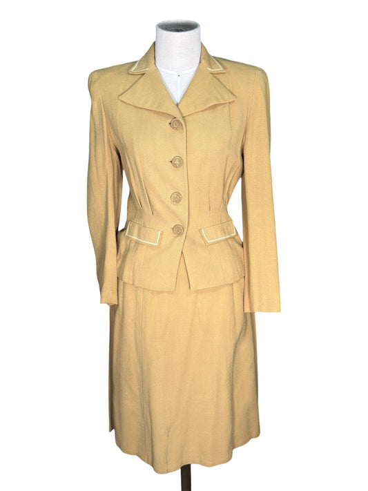1940s Monarch Light Green Skirt Suit Set