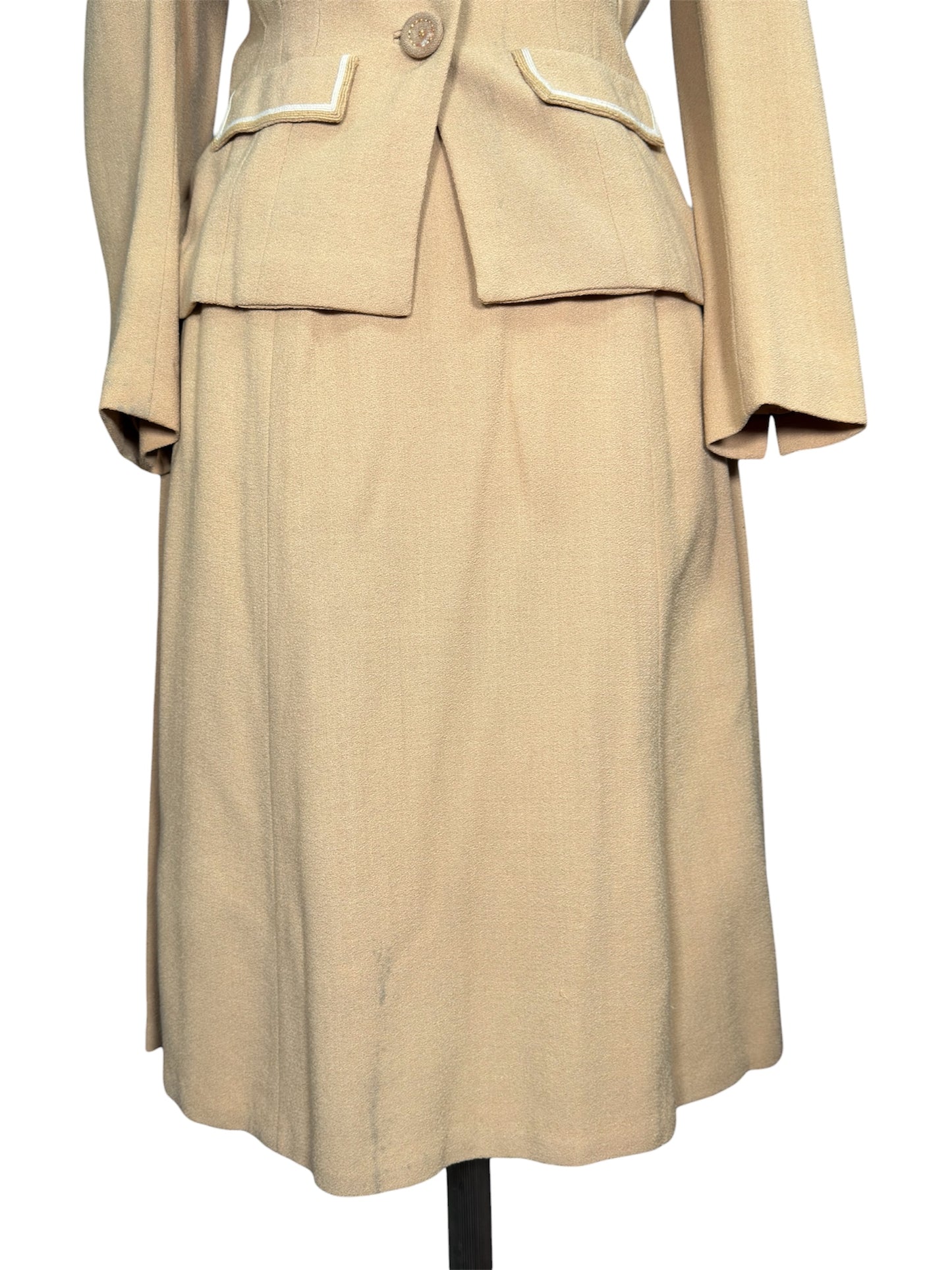 1940s Monarch Light Green Skirt Suit Set