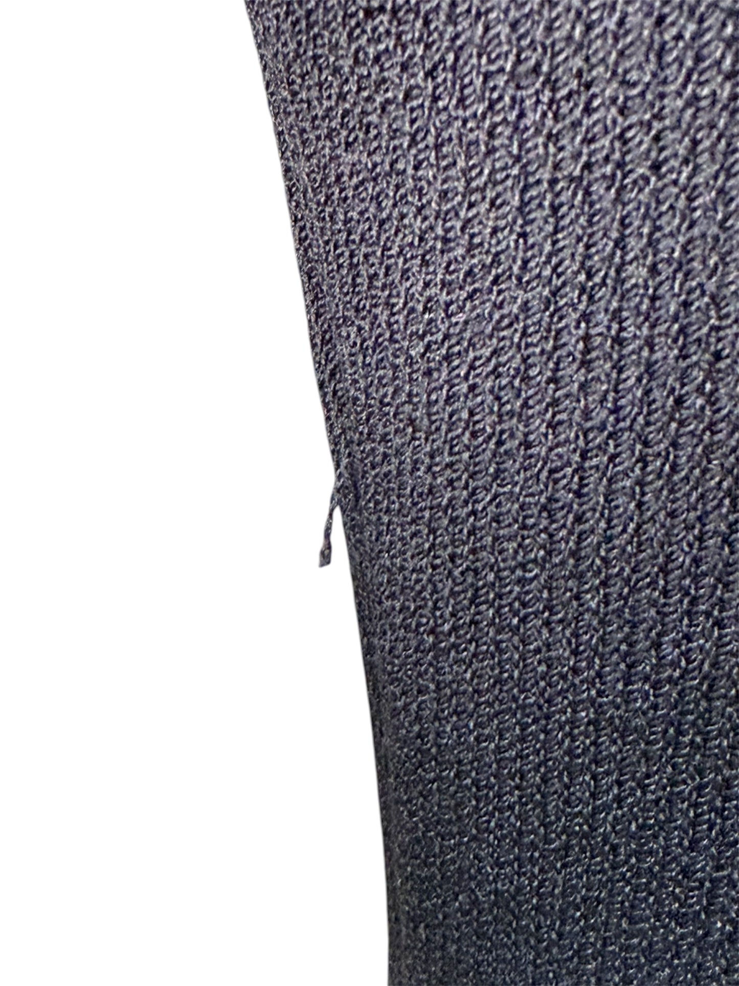 Y2K St. John Ruffled Black Knit Long Cardigan