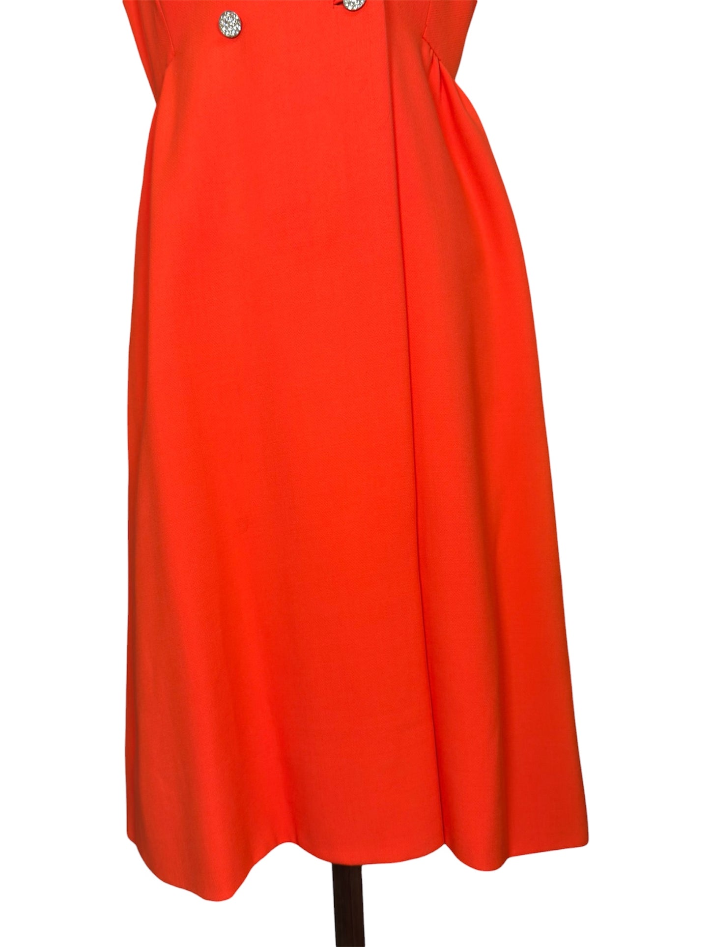 1960s Teal Traina Orange Mod Dress