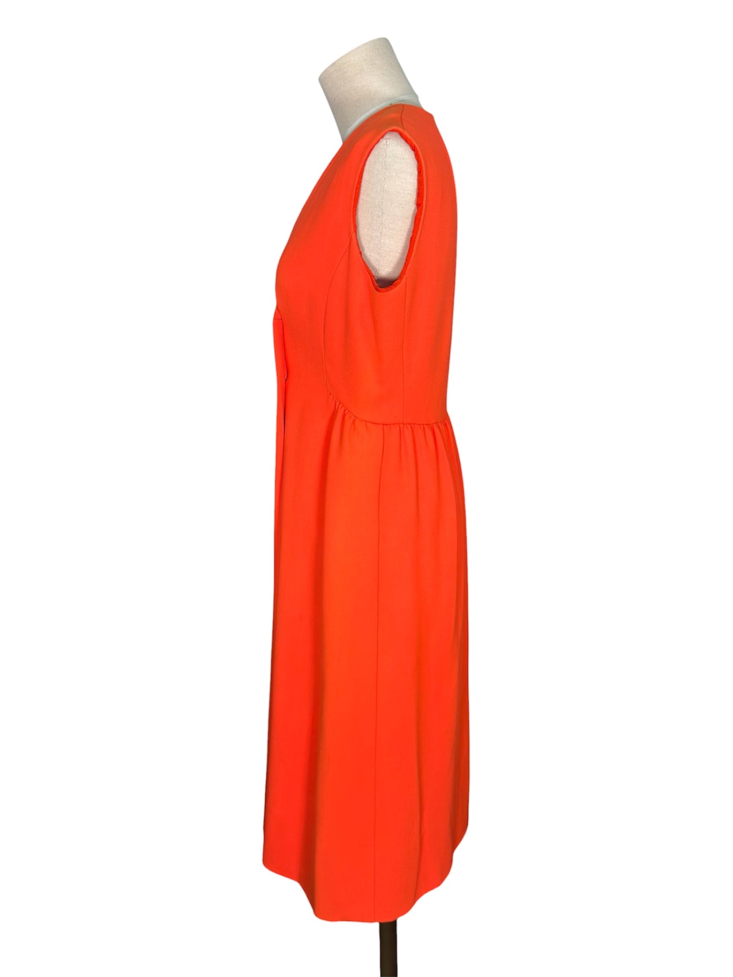 1960s Teal Traina Orange Mod Dress